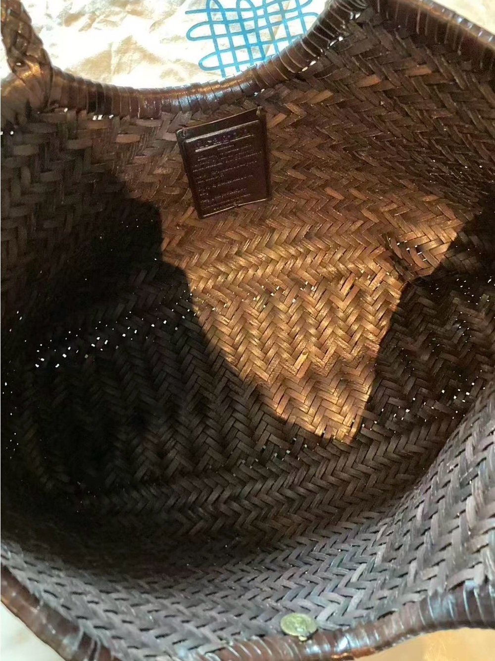Dragon Diffusion Woven Chocolate Brown Tote - Picture 7 of 7